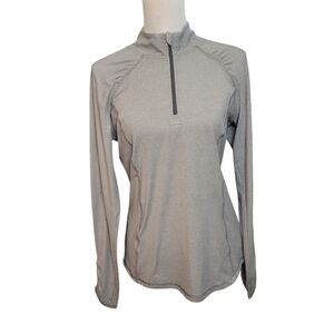RBX Activewear 1/4 zip long sleeve top gray women's size medium